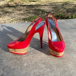 Red Bebe heels